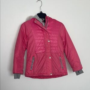 Zero Xposur Girl's Heavyweight Hooded Jacket Size 10/12 with matching headband